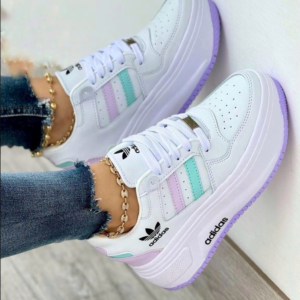 Adidas Doble Blanco Lila Dama